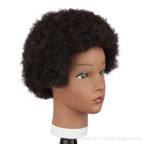 100 Human Hair Afro Hairdresser Training Head Manikin Cosmetology Mannequin